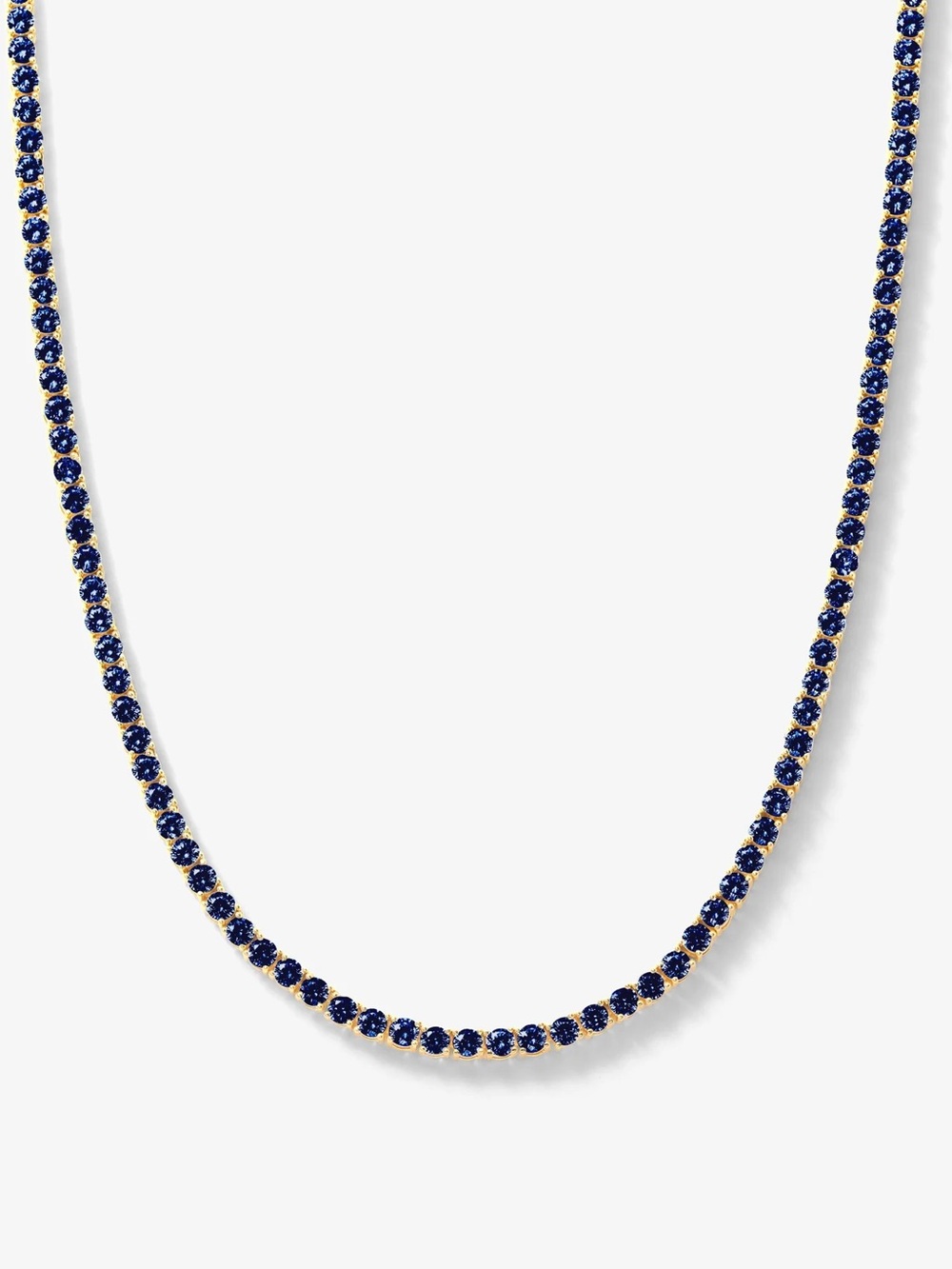 Melinda Maria Simulated Sapphire Tennis Necklace- 3mm